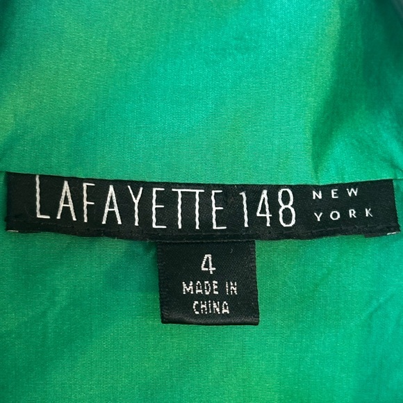 Lafayette 148 New York Emerald Wrap Blouse - Picture 3 of 10